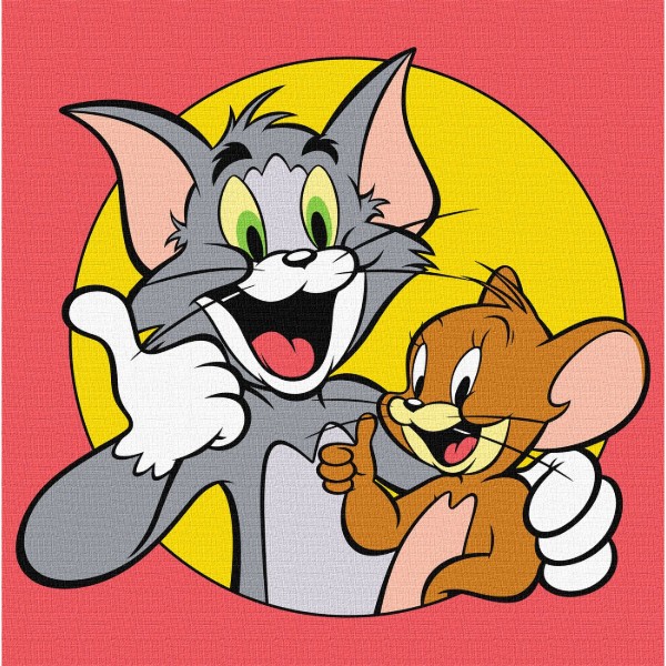 Фото - Картина за номерами Ideyka Tom and Jerry: Разом веселіше 25х25 см (KHO1370)